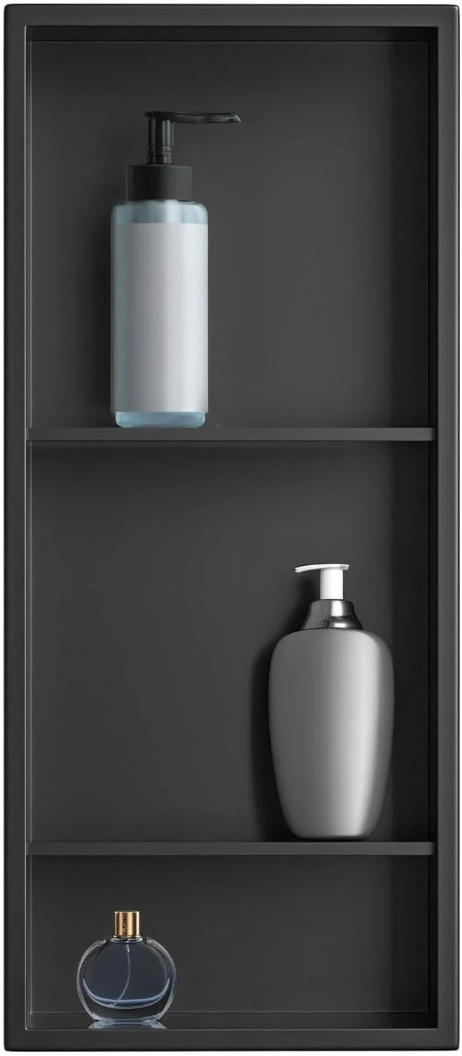 Casual Shower Niche Stainless Steel Elegant Bathroom Niche No Tile Needed Recessed Shower Shelf Organizer for StorageAbout ThisOverview Smart