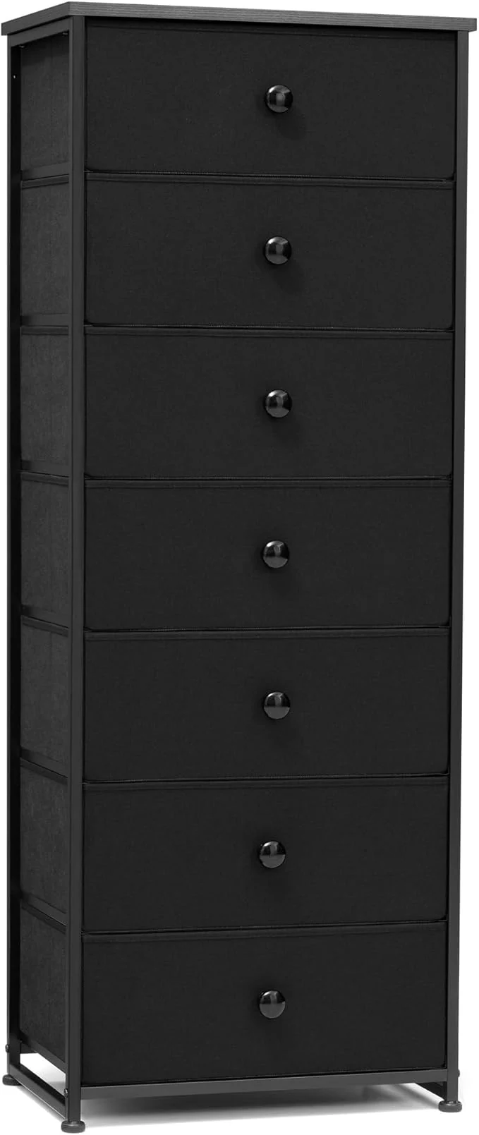 Certified Crestlive Products Tall Dresser 7-Drawer Fabric Storage Tower Chests of Drawers - Vertical Organizer Unit for Bedroom Hallway Entryway Nursery Closets - Steel Frame Wood Top Handles Black About ThisOverview Enhanced
