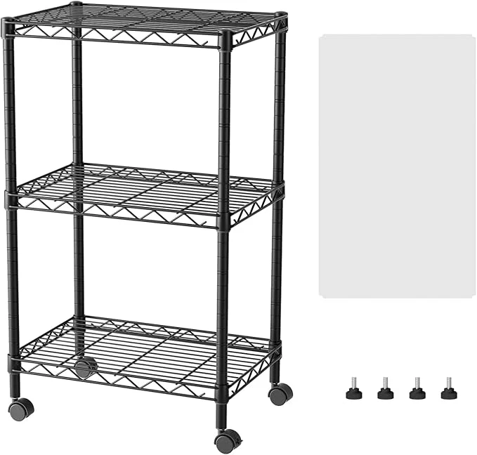 Artisan SINGAYE 3 Small Shelves Storage Shelf Wire Shelving Unit Metal Shelf Adjustable Organizers Storage Shelving with Wheels for Bathroom Laundry Room Kitchen Pantry11.5 D x 17.5 W x 30.5 H BlackAbout ThisOverview Exclusive
