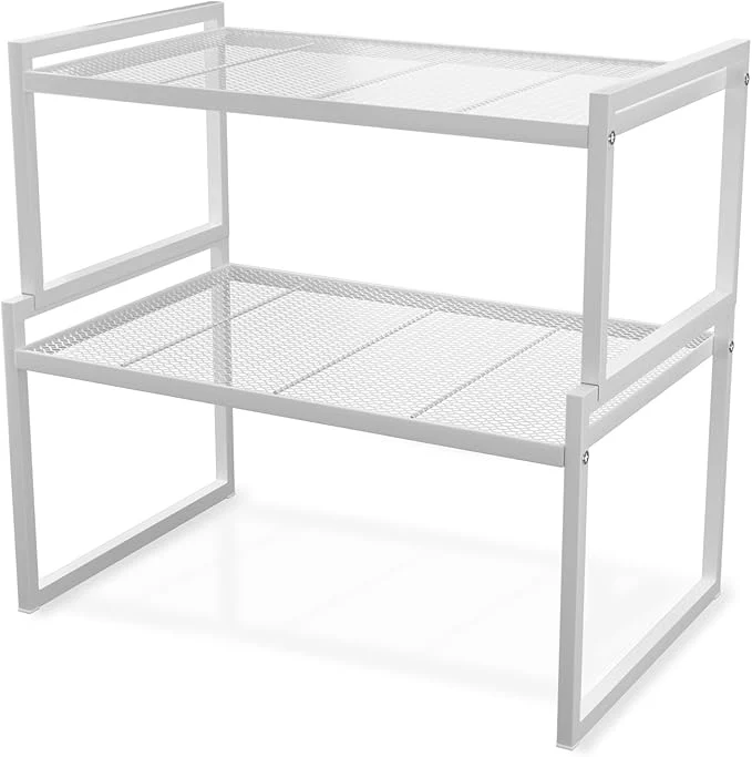 Advanced Set of 2 Kitchen Cabinet Organizer Shelf Stackable Sturdy Metal Counter Countertop Pantry Storage RackAbout ThisOverview Original