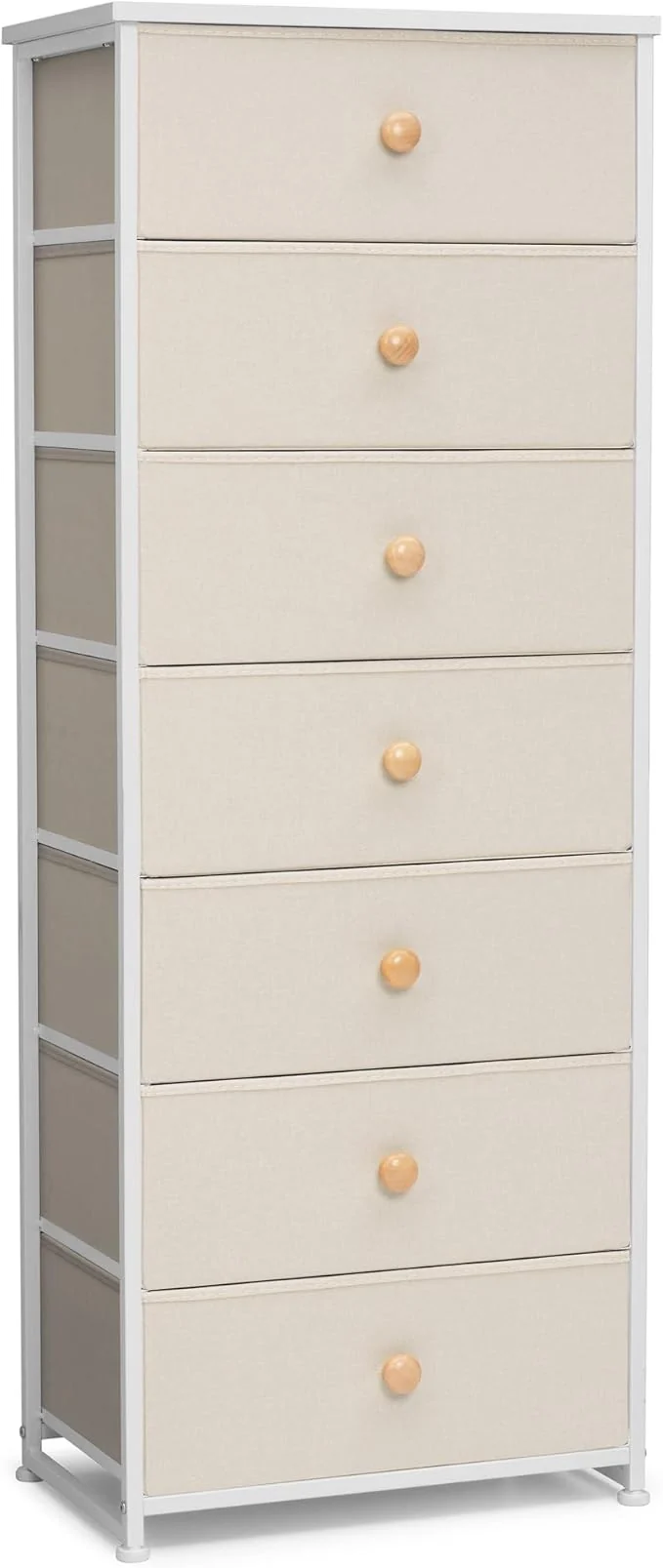 Clean Crestlive Products Tall Dresser 7-Drawer Fabric Storage Tower Chests of Drawers - Vertical Organizer Unit for Bedroom Hallway Entryway Nursery Closets - Steel Frame Wood Top Handles Beige About ThisOverview Contemporary