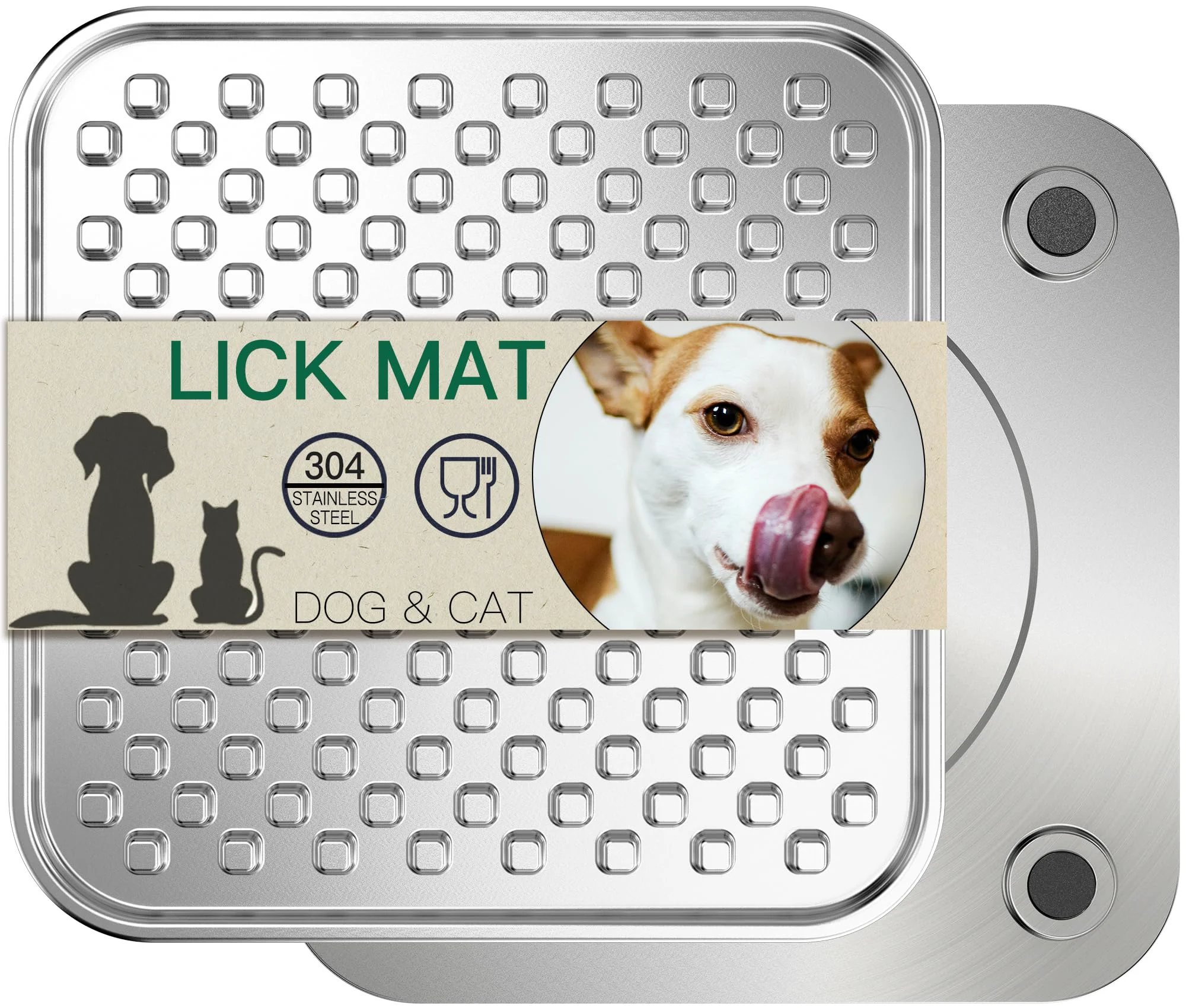 User-Friendly Techphardo Stainless Steel Large Lick Mat for Dogs Cats – Chew-Proof Non-Slip Slow Feeder Elegant