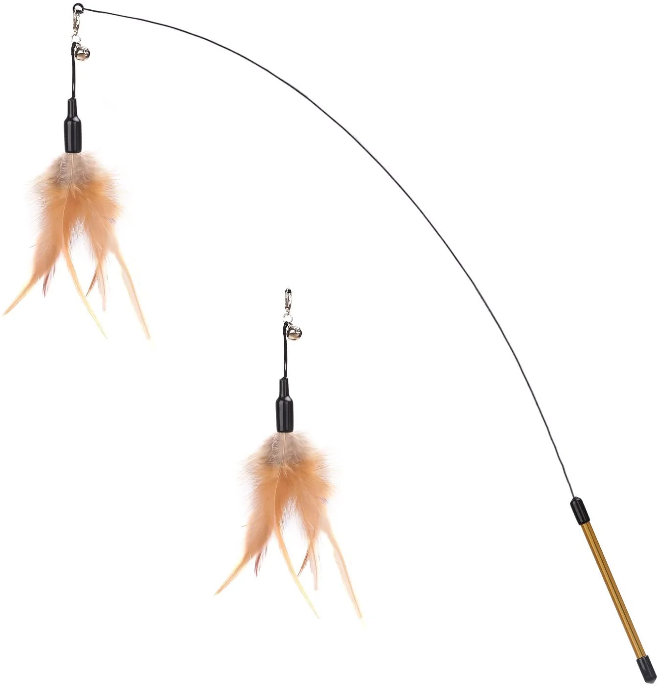 Unique Pawaboo Cat Feather Wand Interactive Toy. Chosen for quality fits naturally into modern pet homes. Green