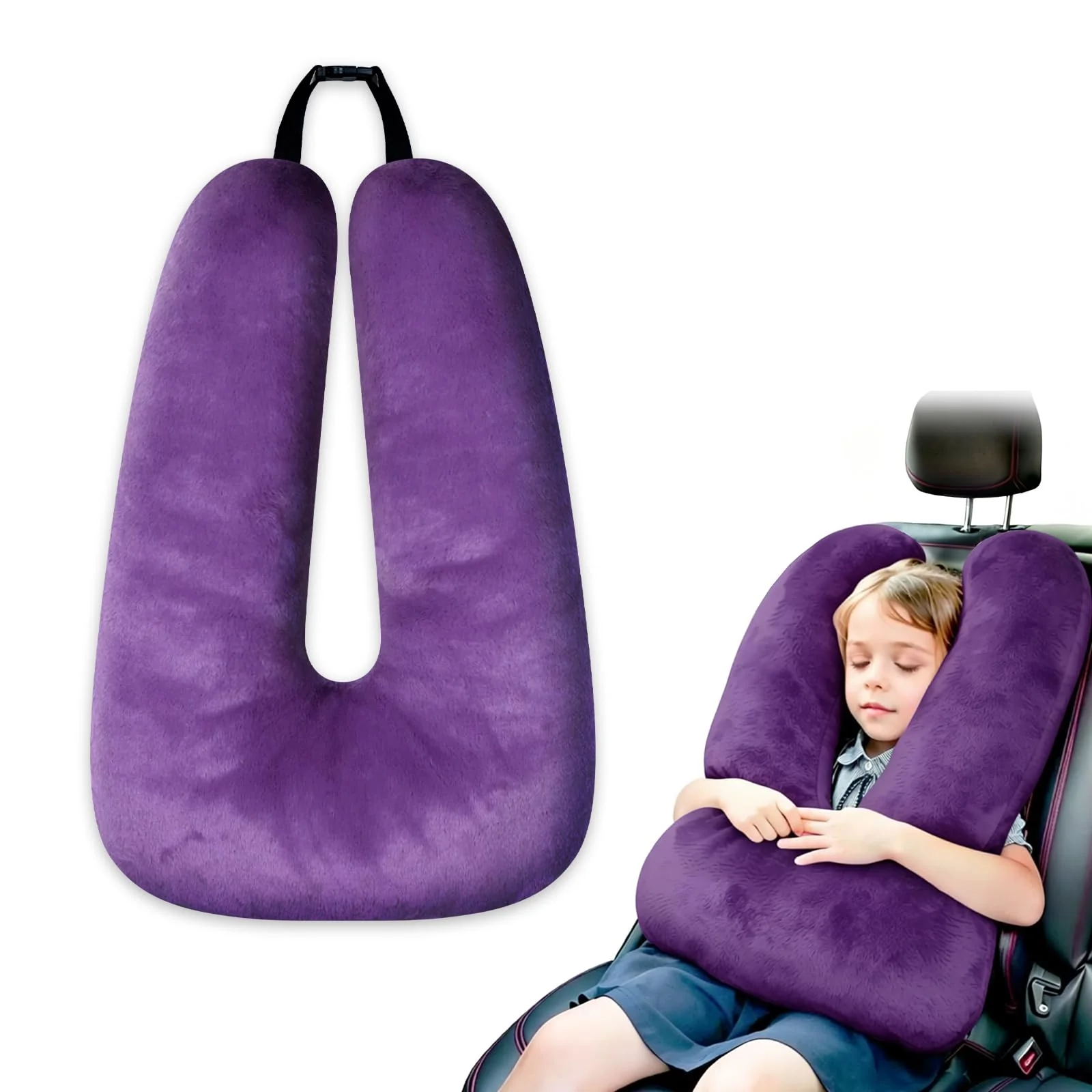 Trendy Atablyn U-Shaped Travel Pillow for Car Airplane – Head Neck Body Support for Adults and Kids Eco-Friendly