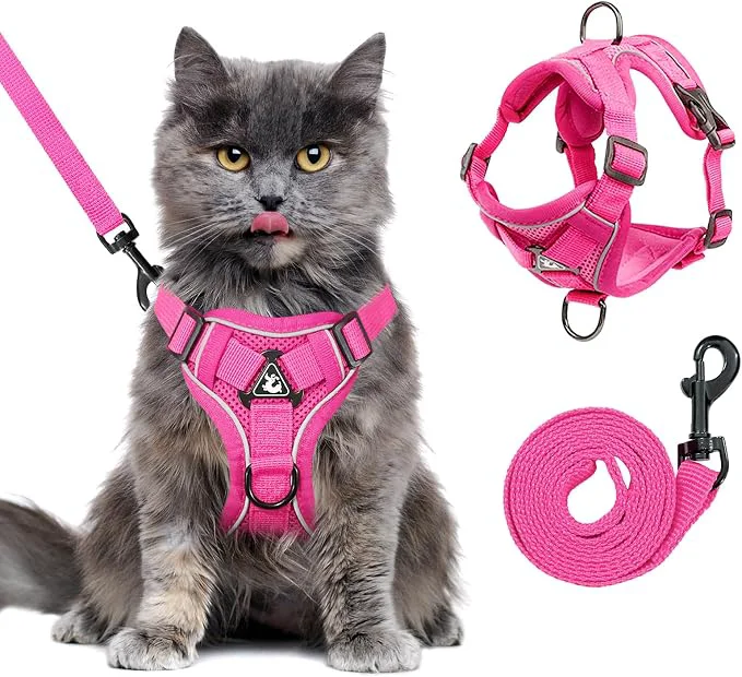 Breathable XL Cat Harness Escape Proof for Heavy Cats High-Grade