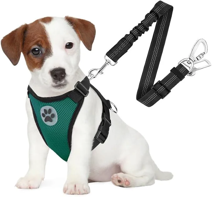 World-Class SlowTon Dog Seat Belt Harness for Car Dog Car Harness Adjustable Mesh Top-Quality