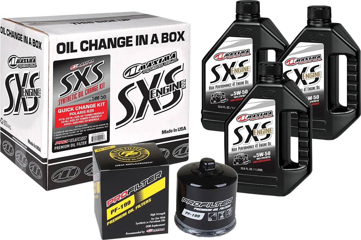 High-End MAXIMA RACING OIL SXS Synthetic Oil Change Kit - Polaris Turbo - 5W-50 90-189013-TXP Reliable