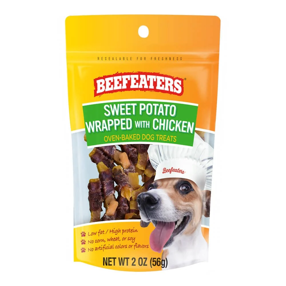 Dependable Beefeaters Sweet Potato Wrapped with Chicken Dog Treats – 12 Pack 2oz Each Effective