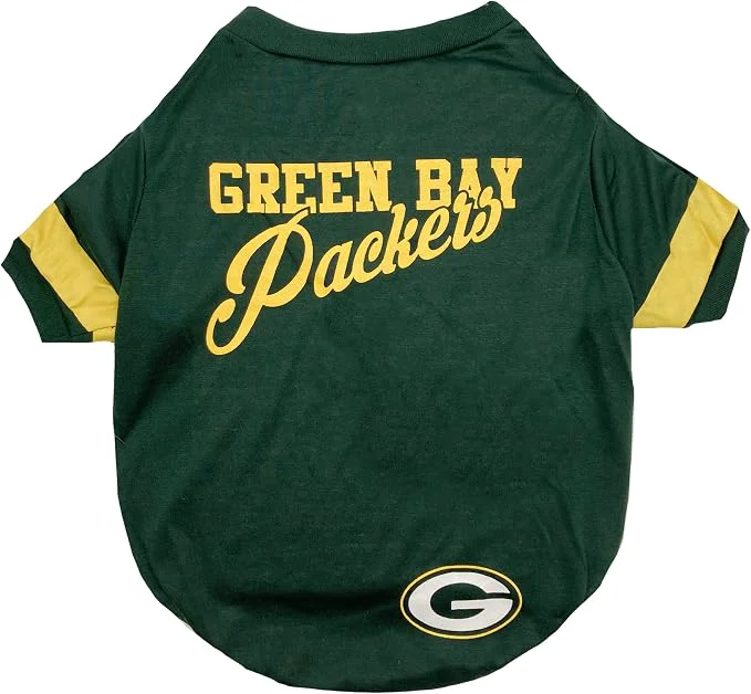 Refined Pets First NFL Green Bay Packers T-Shirt Dogs Cats Medium. Football Dog Recyclable