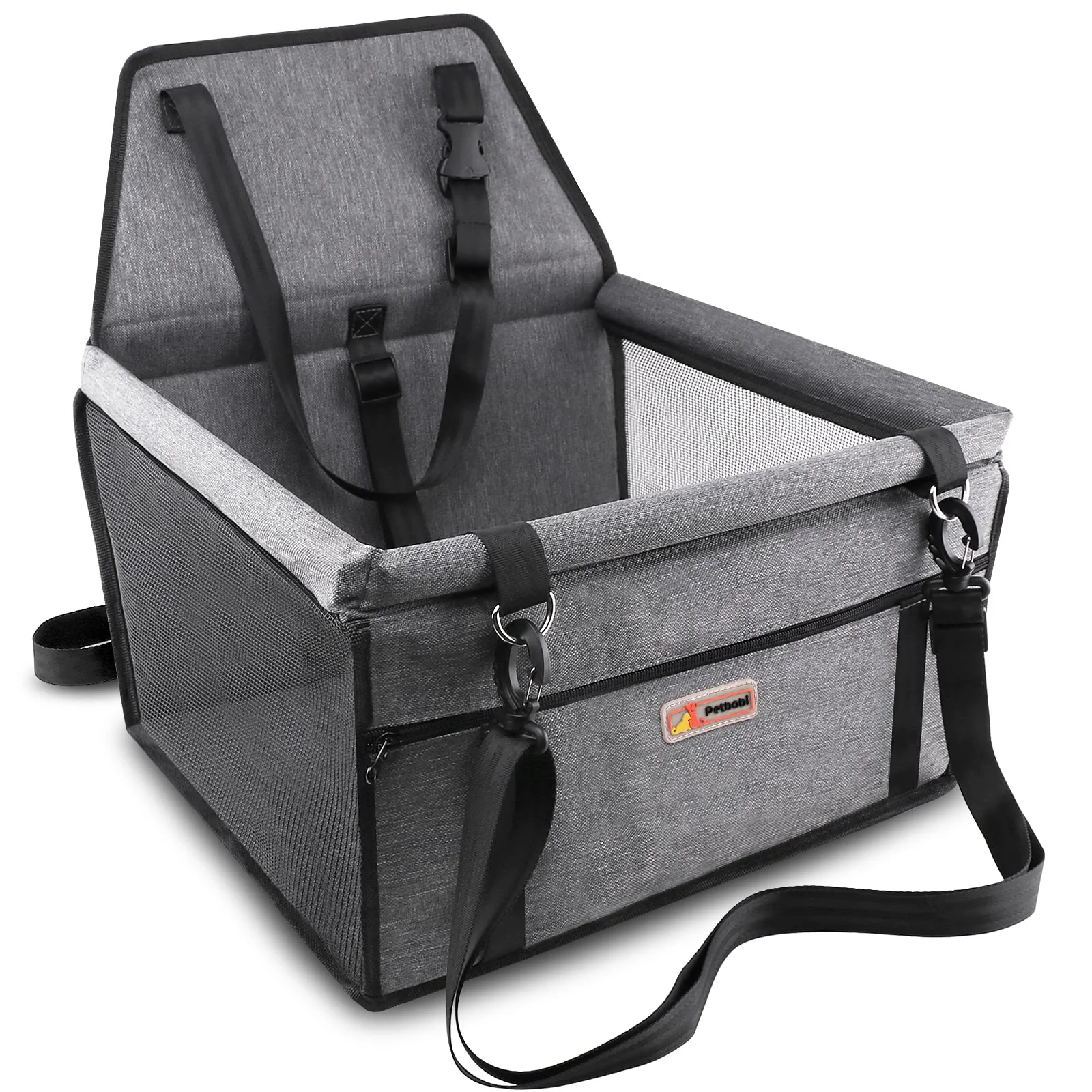 Healthy Petbobi Pet Reinforce Car Booster Seat for Dogs – Portable Breathable Travel Carrier up to 15 lbs Contemporary