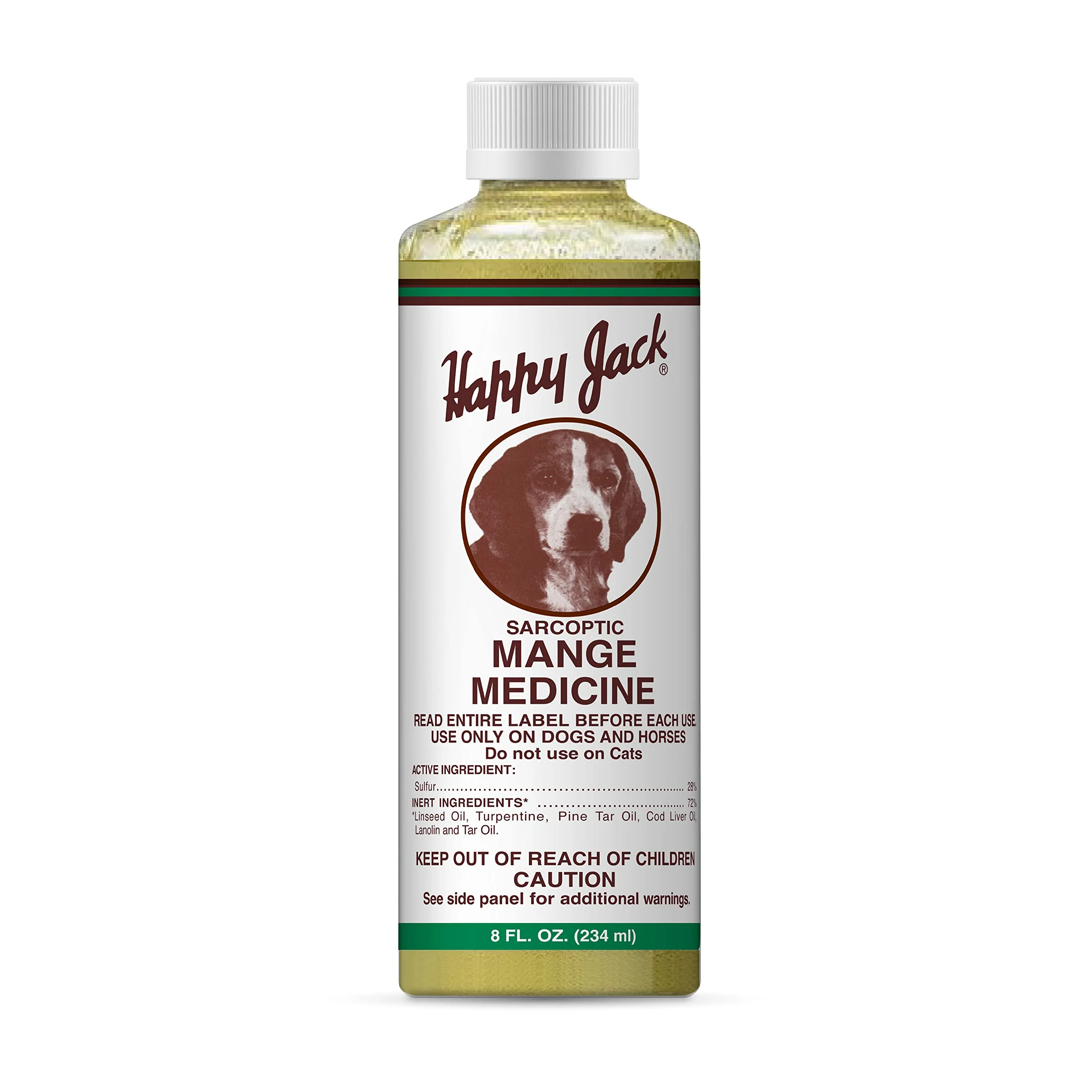 High-End HAPPY JACK Mange Medicine for Dogs Horses — Itch Relief 8 oz Traditional