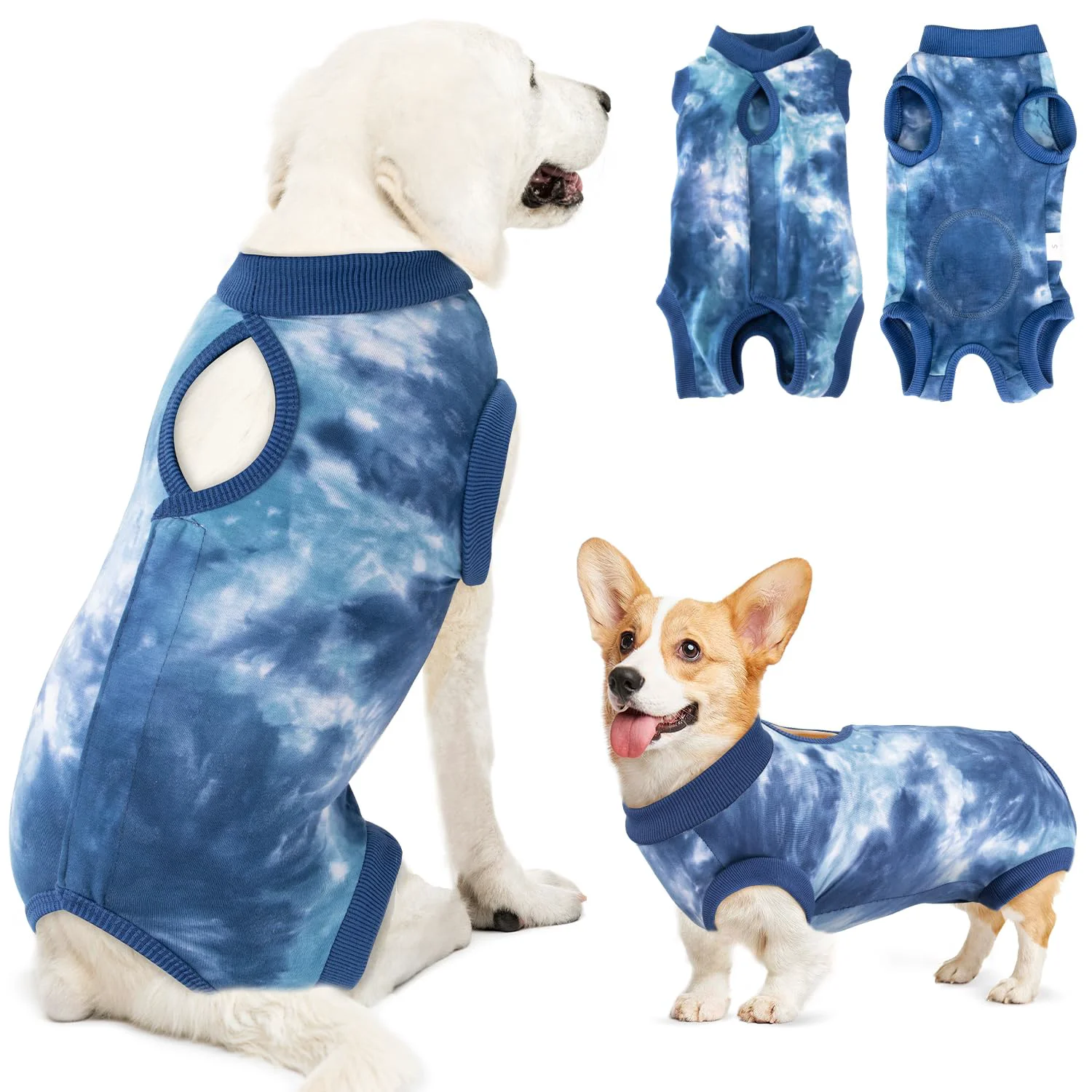 Crafted Lukovee Recovery Suit for Dogs Post-Surgery Cone Eco-Friendly