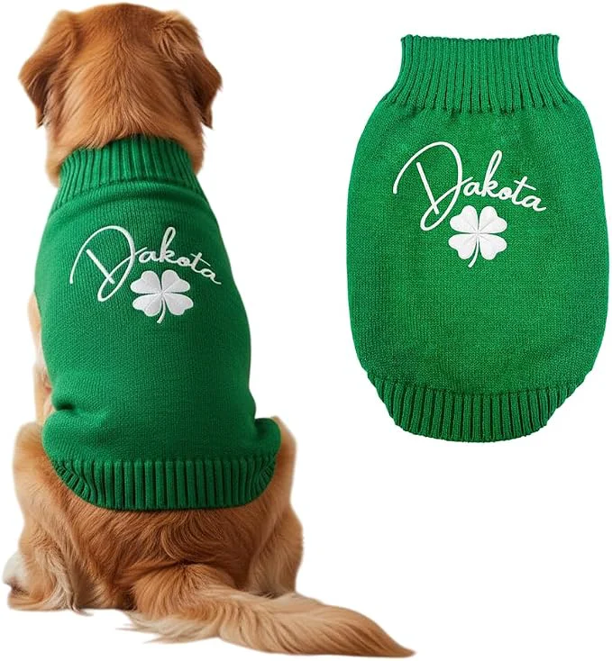 Trendy Personalized Dog Sweater Custom Knit Sweater Casual