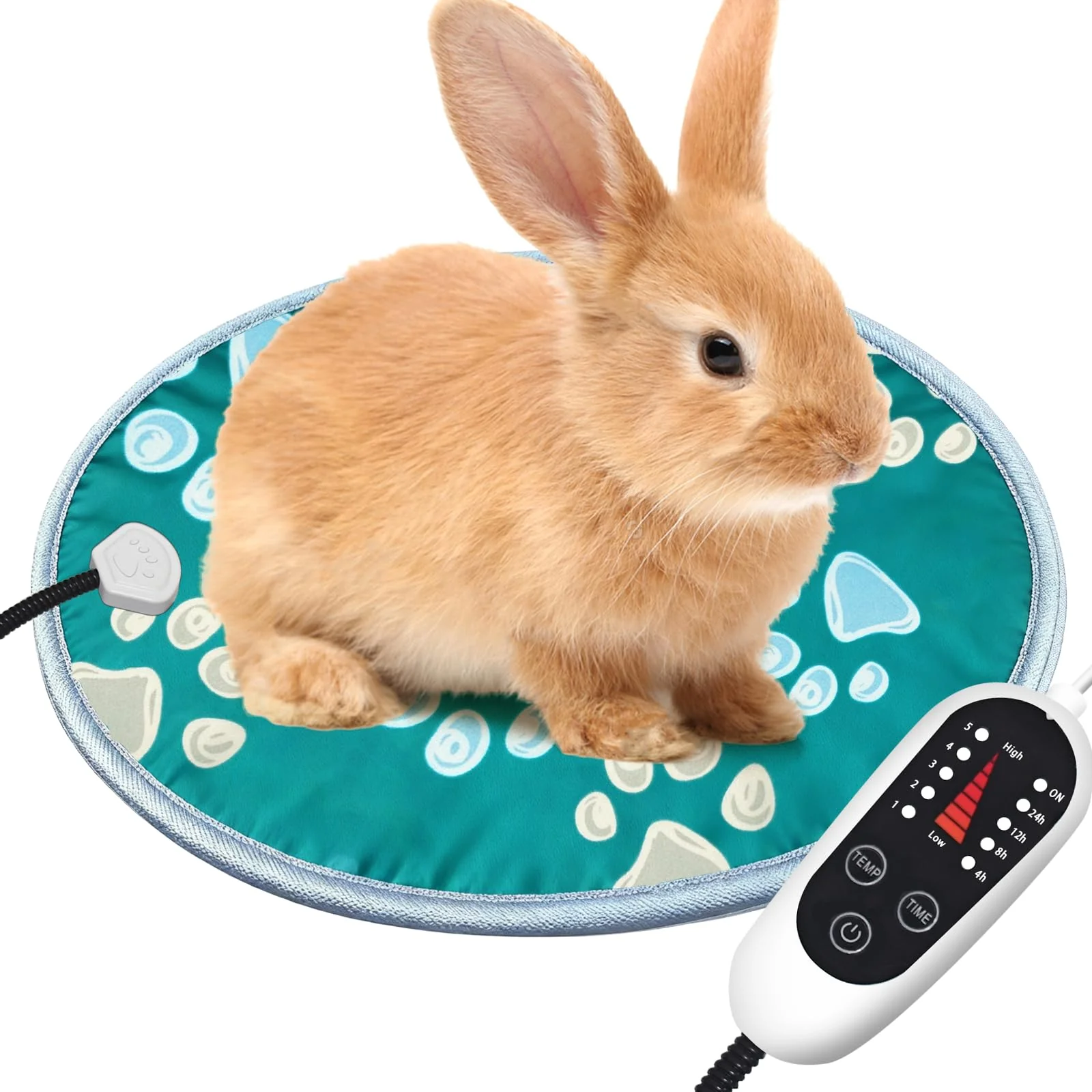 Specialty furrybaby Pet Heating Pad – 12in Round Waterproof Pad with Adjustable Temp and Anti-Bite Cord Casual