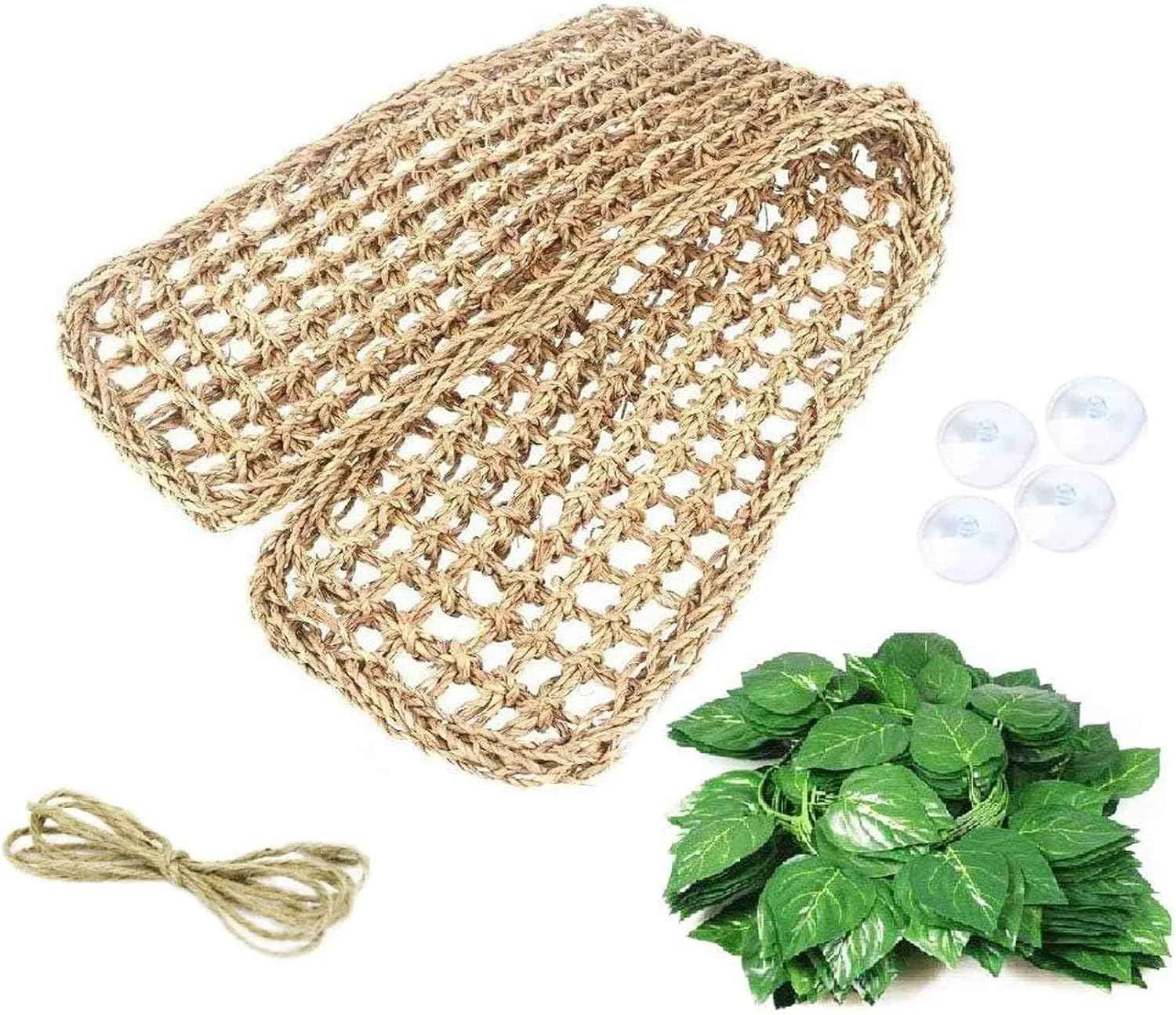 Breathable 29.5 in Natural Seagrass Reptile Hammock Detailed