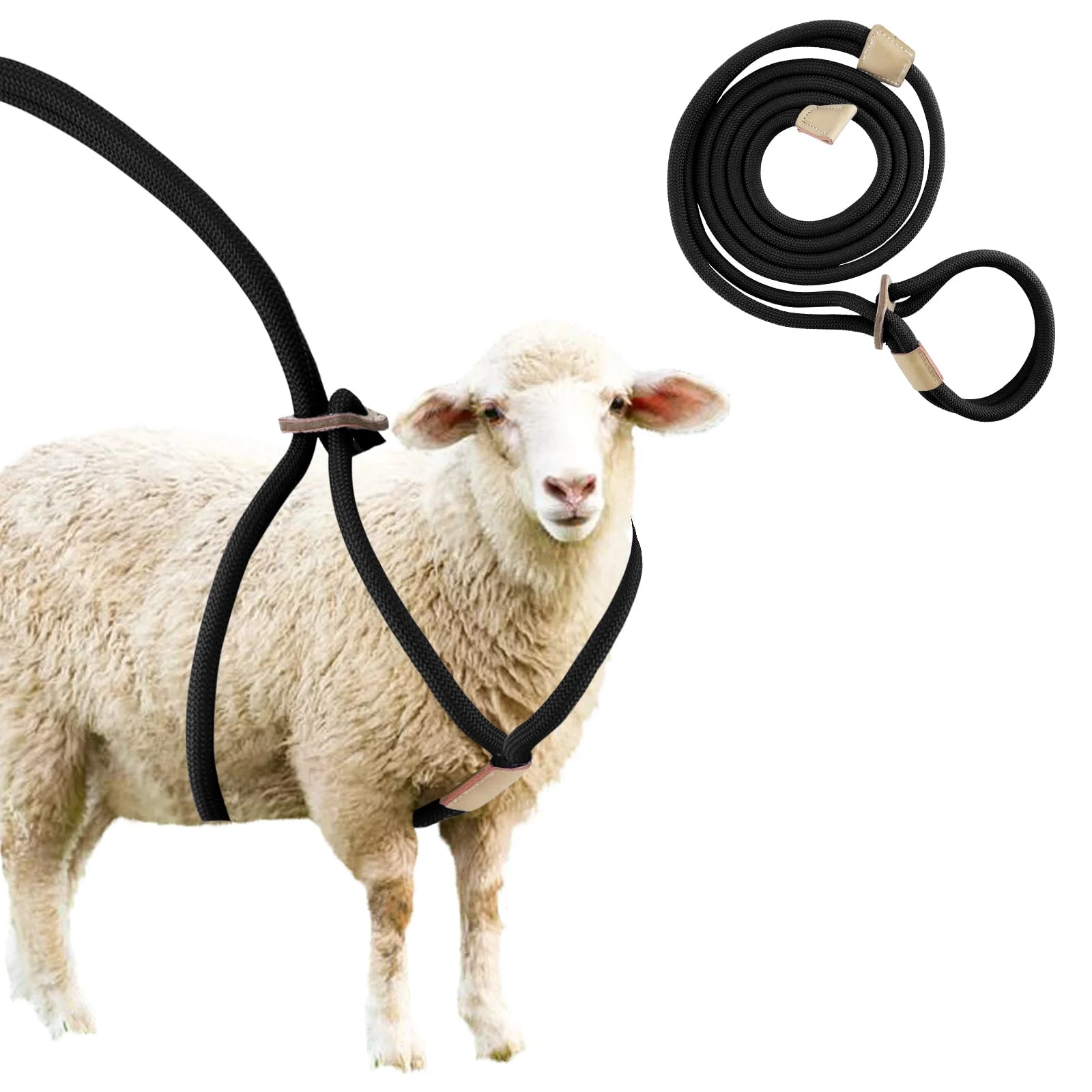 Effective MHLLGN Goat Harness – Adjustable Washable Leash for Walking Goats and Small Livestock Official
