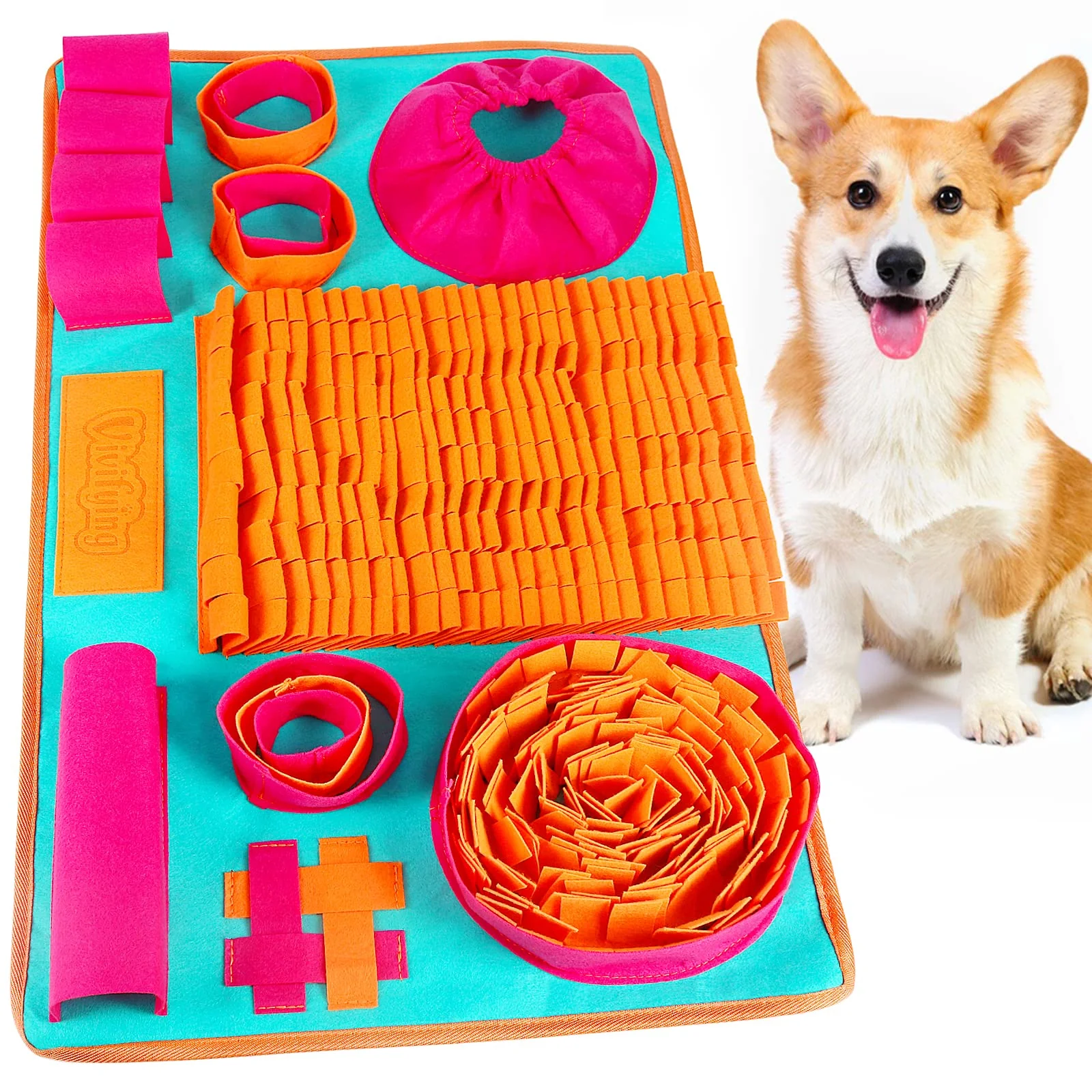 Easy-to-Use Vivifying Snuffle Mat for Dogs Cats — Interactive Enrichment Slow Feeding Powerful