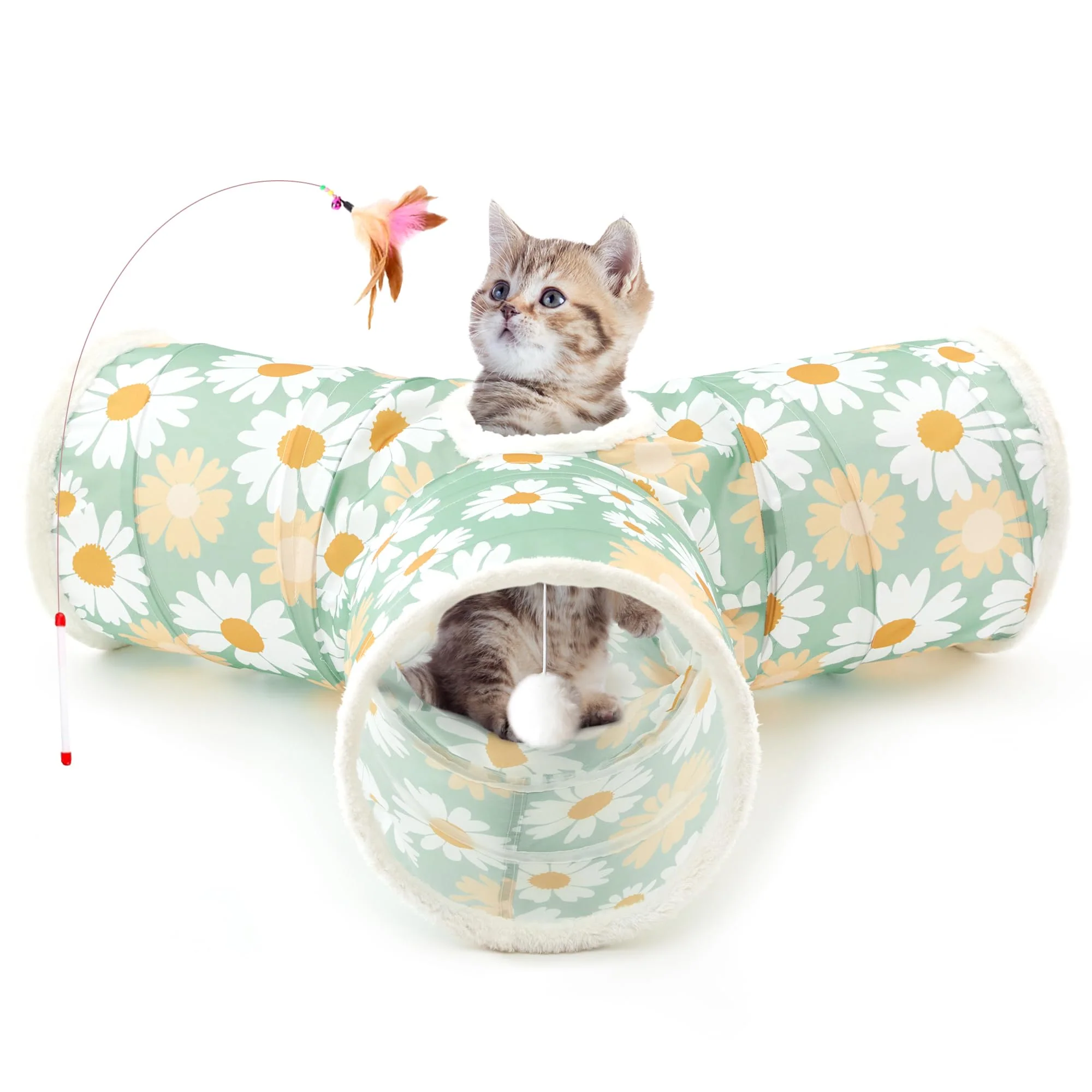 Classic Tempcore Cat Tunnel Tube — 3-Way Collapsible Indoor Cat Toy Responsible