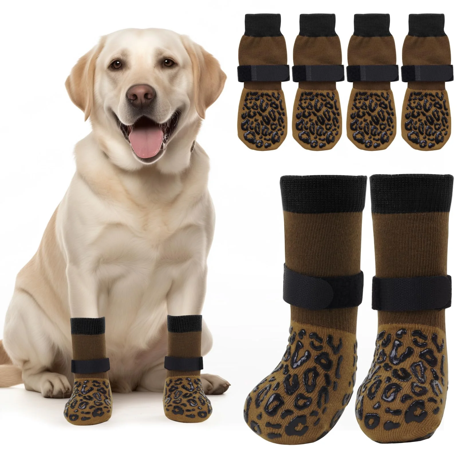Advanced PICK FOR LIFE Non Slip Dog Socks with Grippers Safe