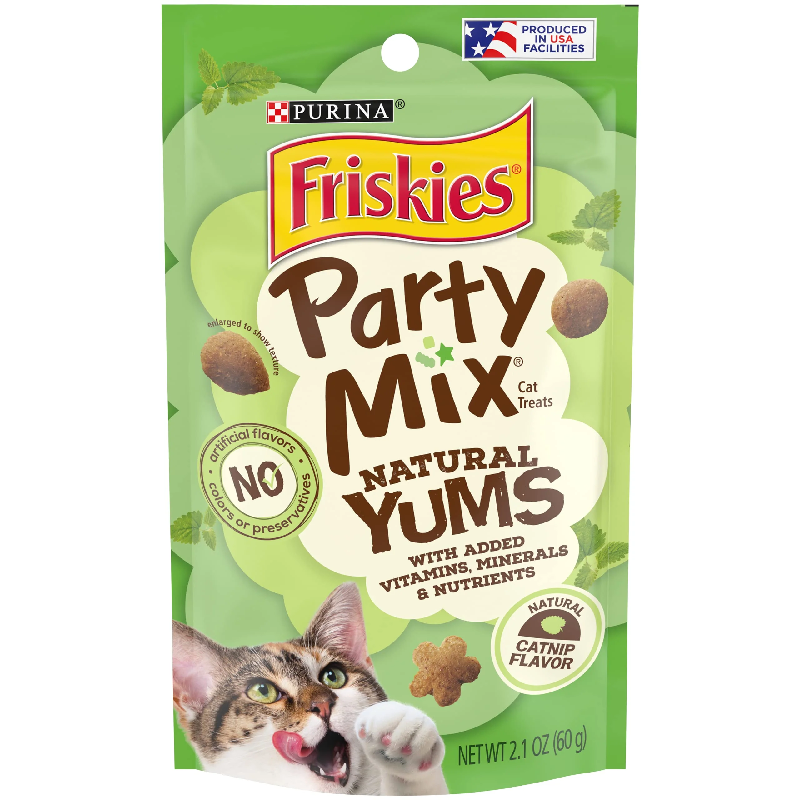 Comfortable Friskies Party Mix Natural Yums Catnip Flavor – Made in USA Facilities Chicken No Artificial Preservatives Pack of 10 2.1 oz Refined