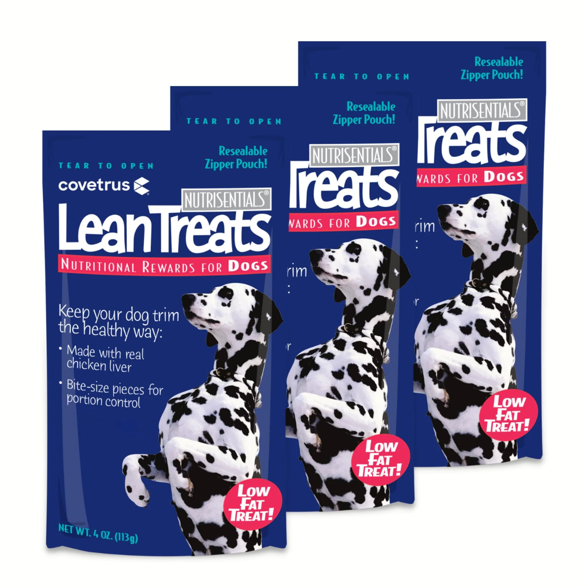 Detailed Covetrus Nutrisential Lean Treats for Dogs — Low-Fat Bite-Size Chicken Treats 3-Pack 4oz Green