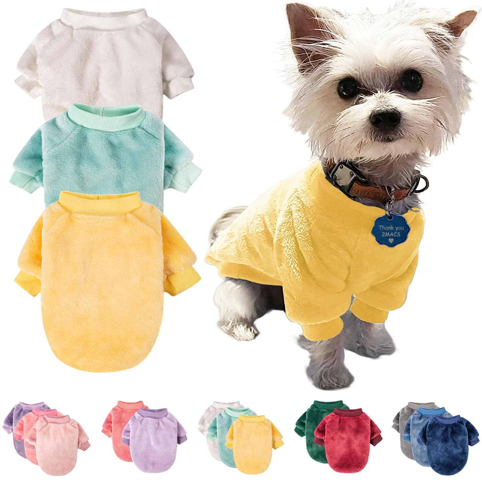 Professional FabriCastle 3-Pack Dog Cat Sweaters Ultra-Soft Winter Jackets for Small Pets Fashionable