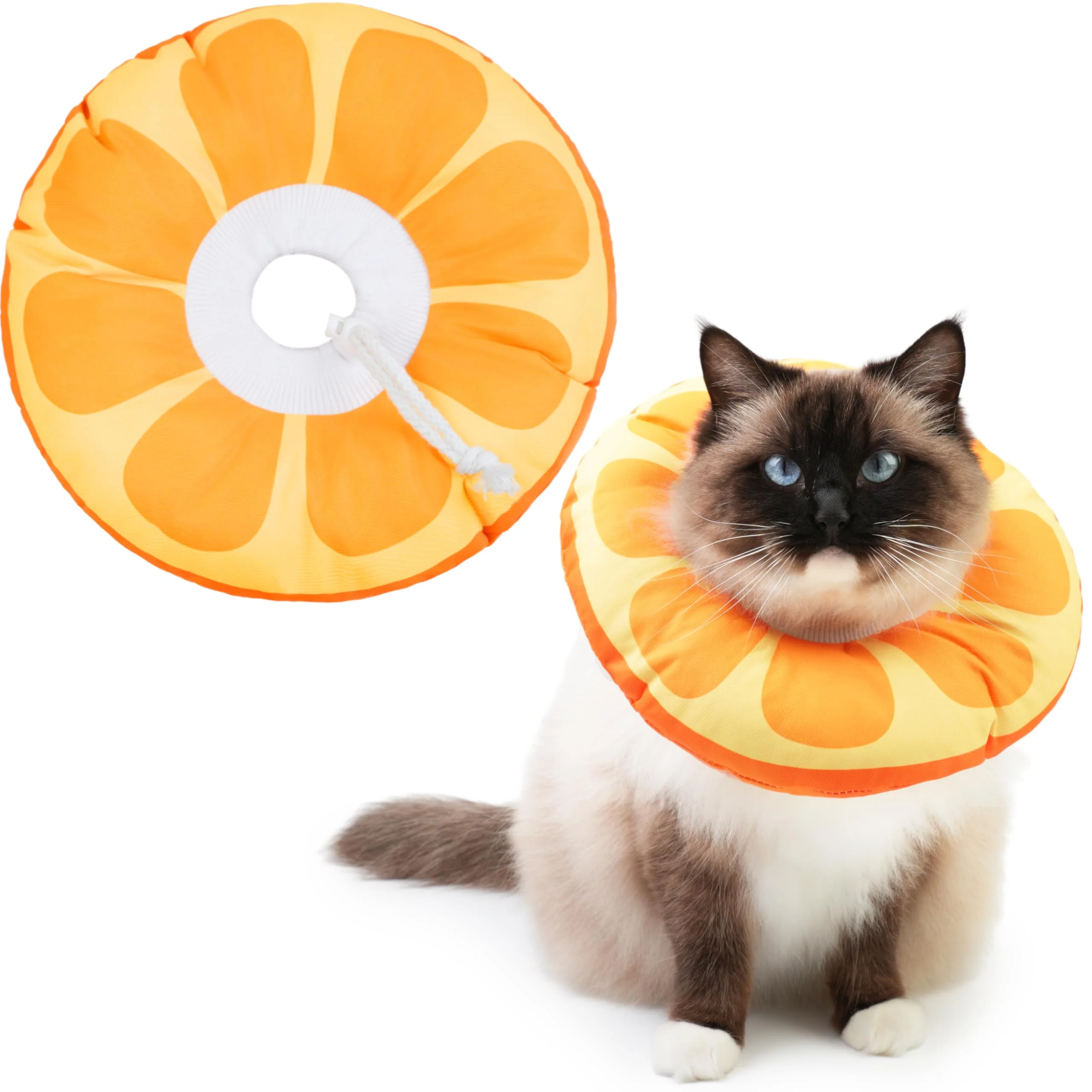 Healthy Hpetppy Cat Cone Collar – Soft Waterproof Adjustable Recovery Collar for Wound Healing Flexible
