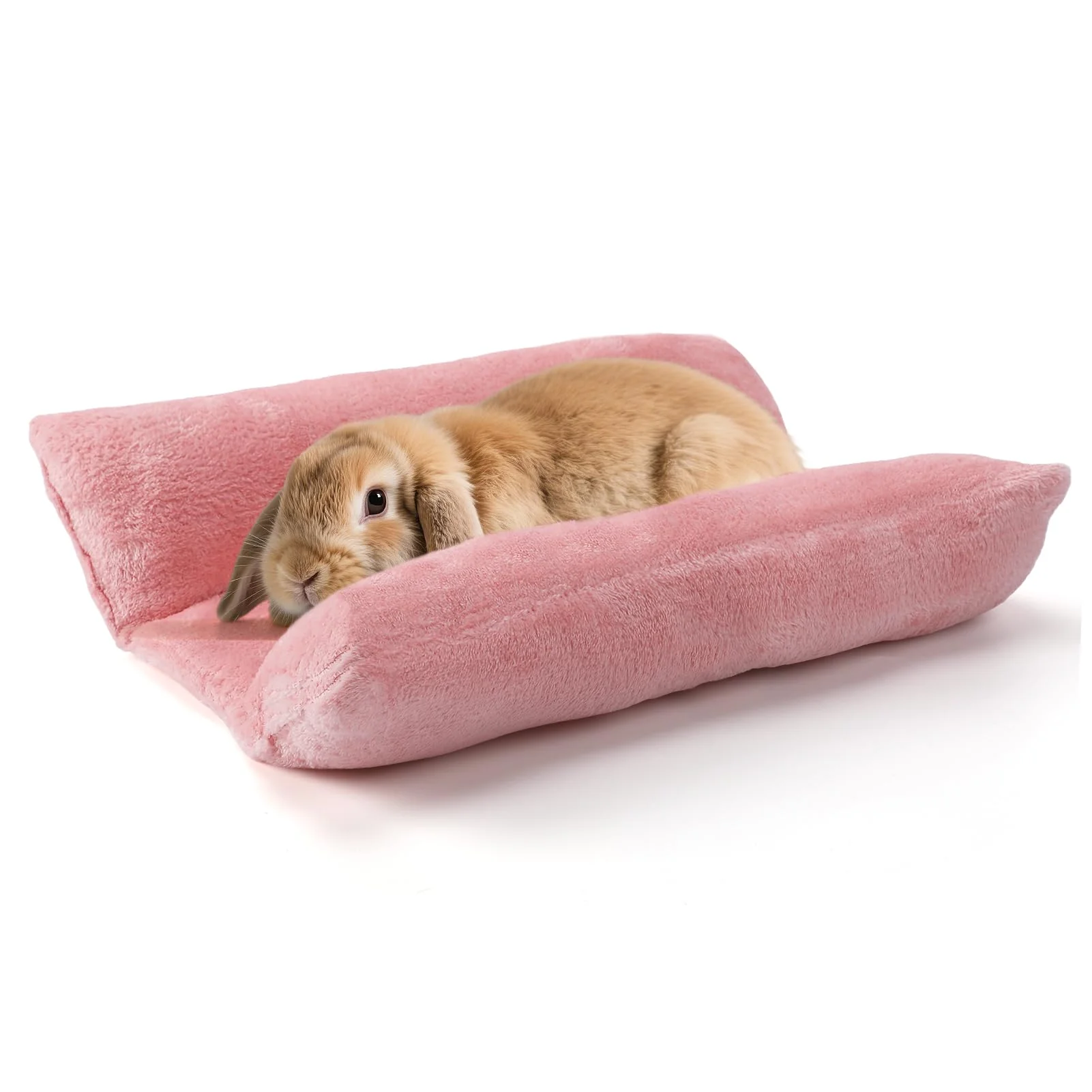 Authentic Alphatool Soft Bunny Bed 15.7x14in – Plush Pink Cushion for Small Pets Original