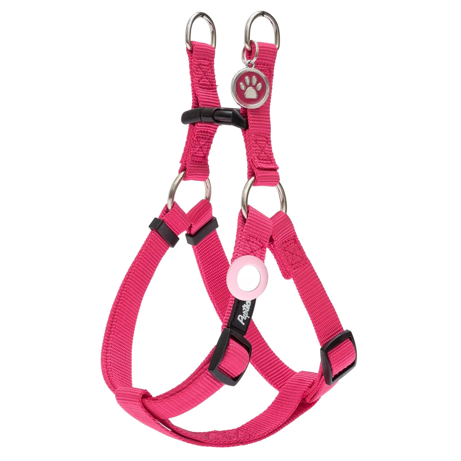 Versatile PUPTECK No Pull Dog Harness – Soft Adjustable Step-In Nylon Vest Hot Pink XS Selected