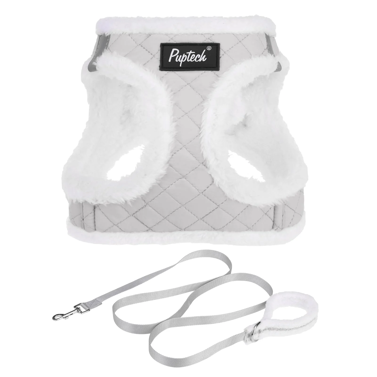 Advanced PUPTECK Plush Dog Harness Leash Set — No-Pull Step-In Lightweight Mesh XS Quality