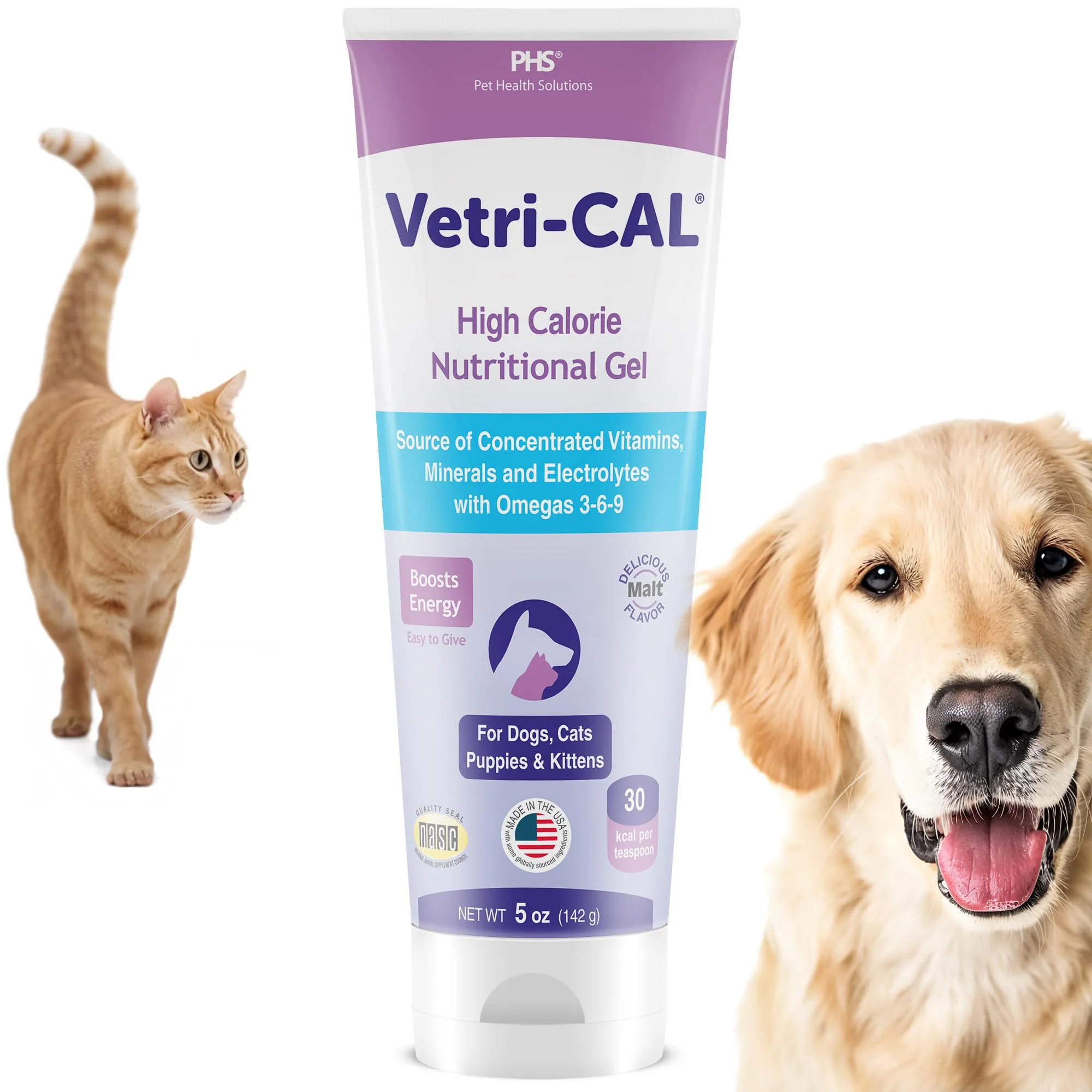 Crafted Vetri-Cal High Calorie Nutritional Gel for Dogs Cats – Appetite Energy Support 5 oz Specialty