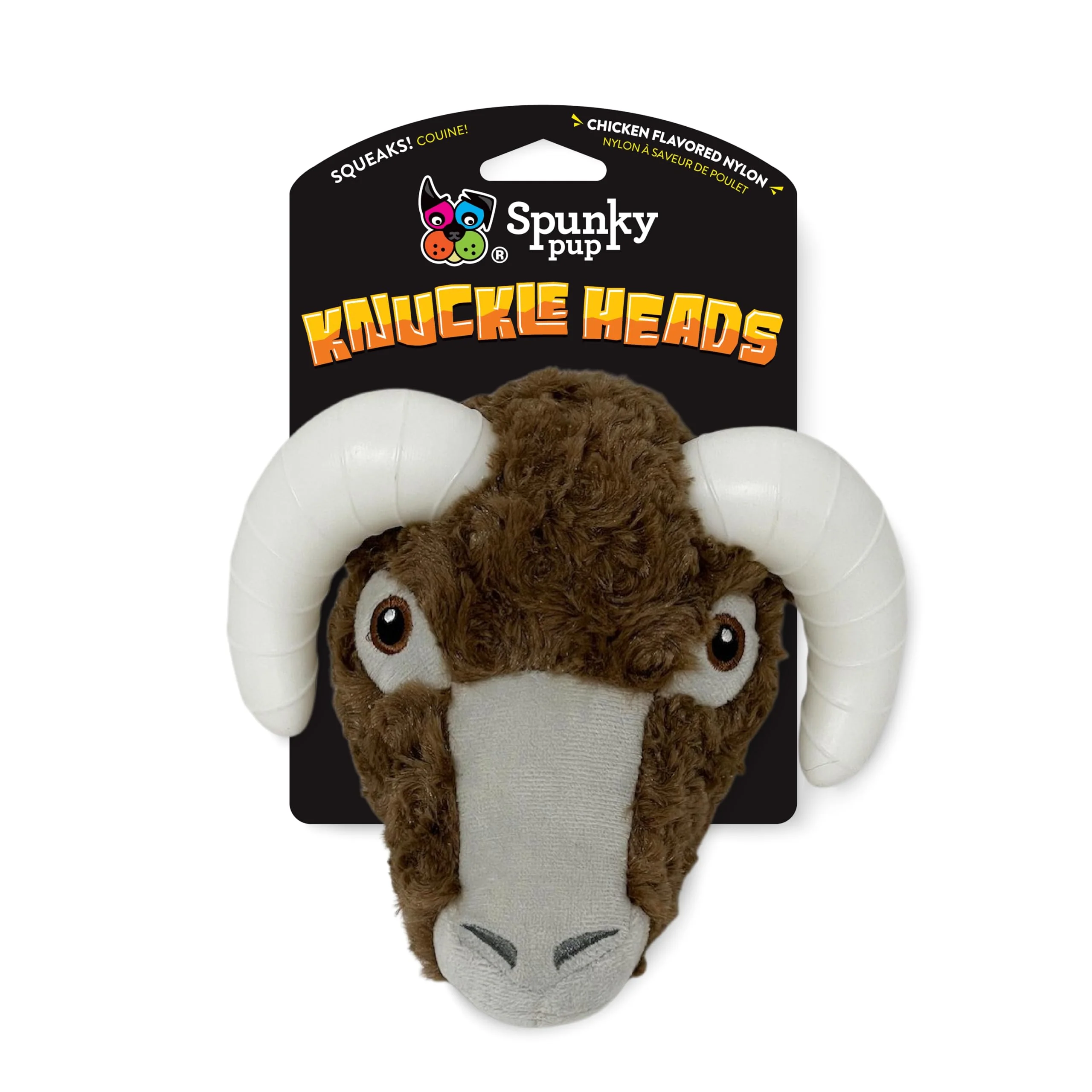 Breathable Spunky Pup Knucklehead 2-in-1 Plush Chew Toy for Aggressive Chewers High-Performance