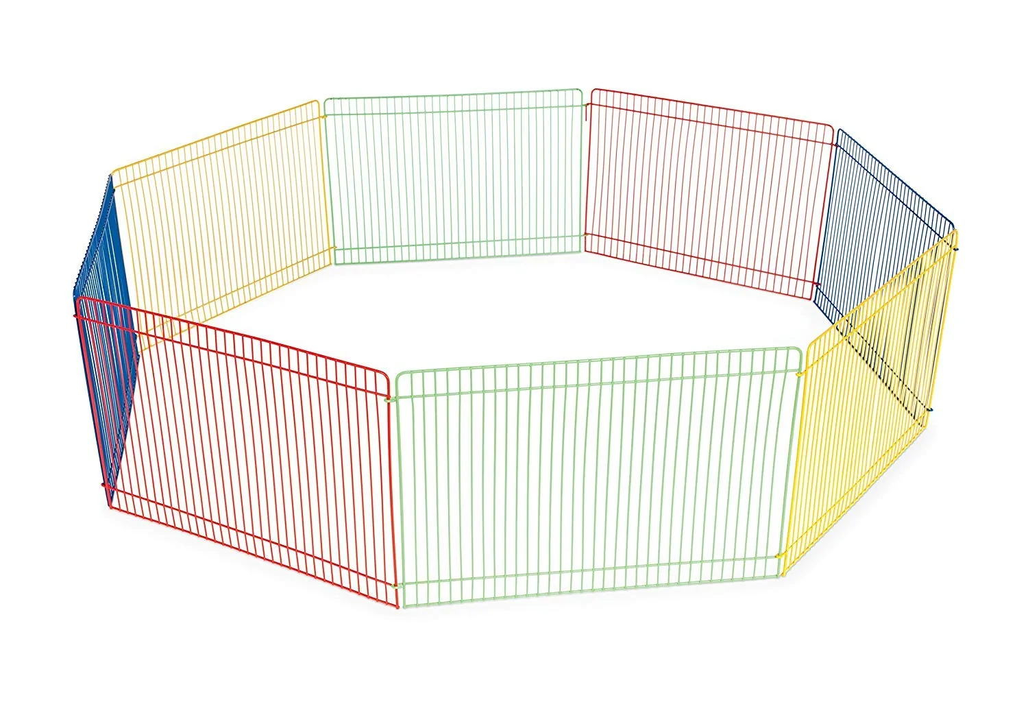 Traditional PH Prevue Hendryx Multi-Color Small Pet Playpen 13x35.87x8.67 in Green