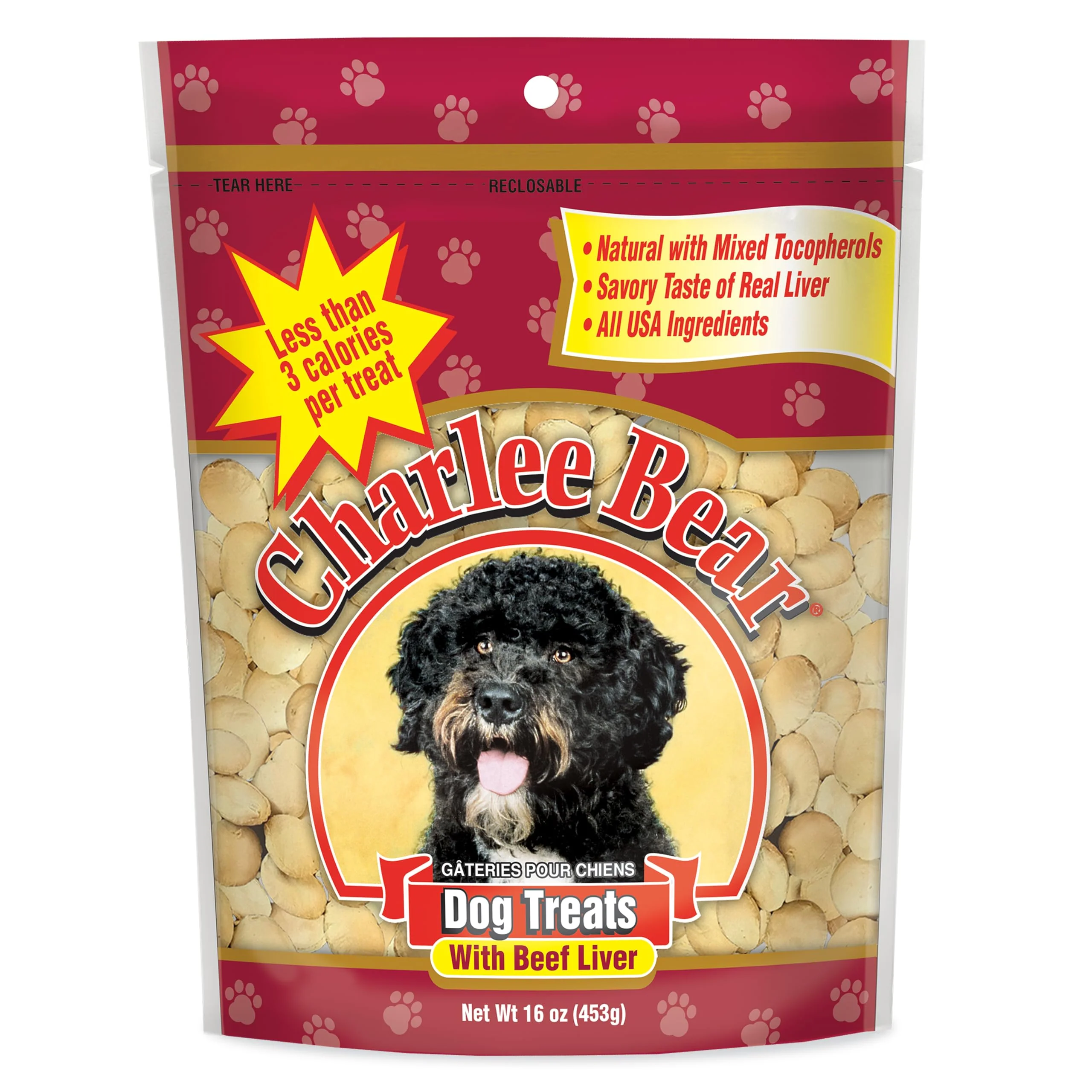 Crafted Charlee Bear Crunch Beef Liver Dog Treats 16 oz – Made in USA Natural Training Treats Advanced