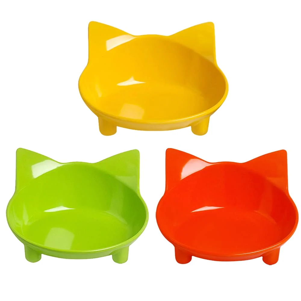 Verified Skrtuan Cat Bowls – Non-Slip Wide Shallow Pet Dishes for Cats Dogs Kittens Puppies Specialty