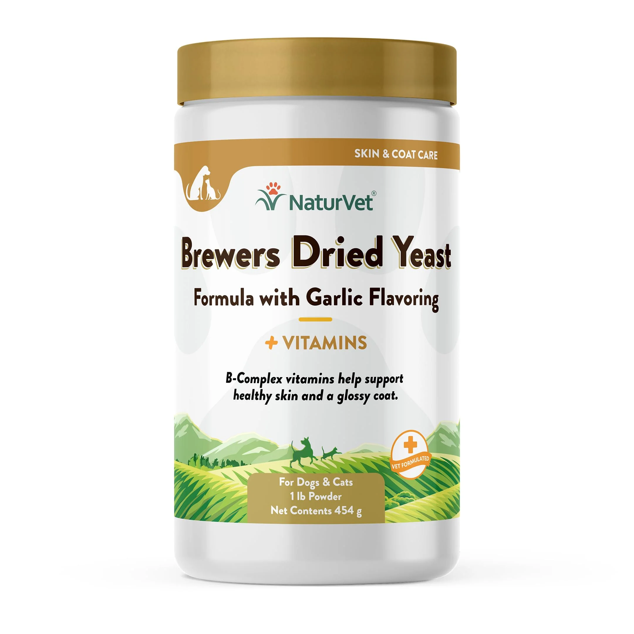 Soft NaturVet Brewers Dried Yeast Formula with Garlic Flavoring Plus Vitamins for Dogs Cats Optimized