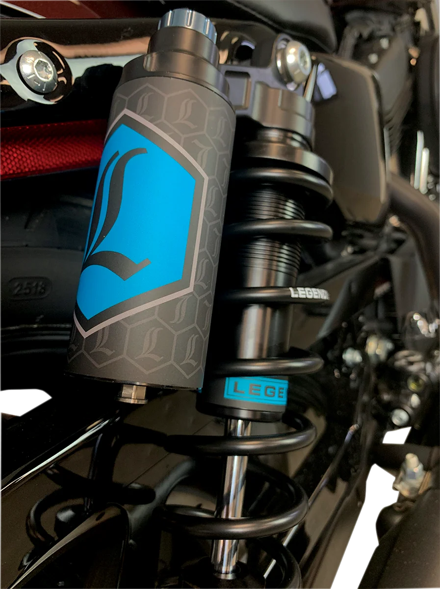 Functional LEGEND SUSPENSION REVO ARC Piggyback Shocks - Heavy Duty - Black - 13 - '04 Sportster 1310-1895 First-Class