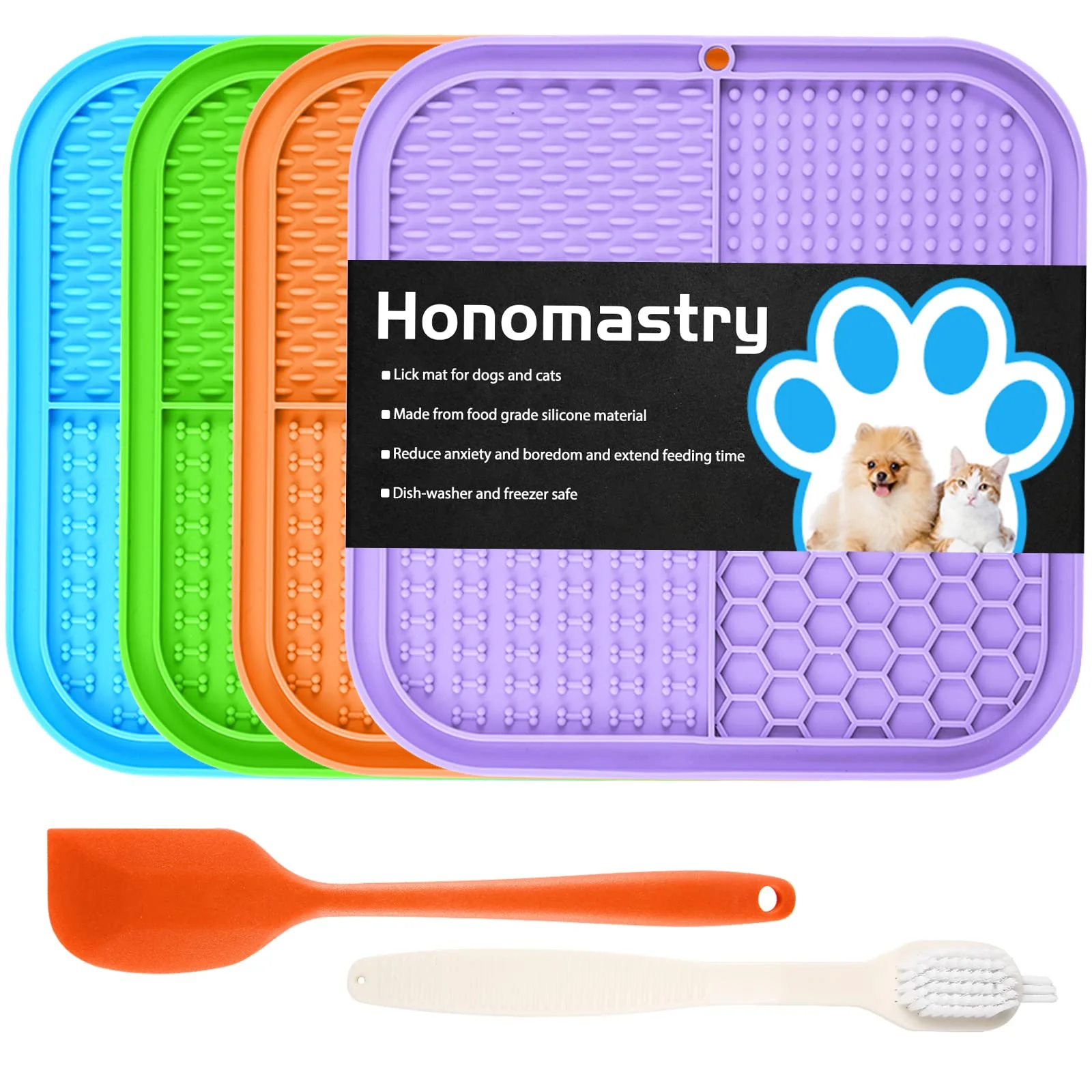 Trendy Honomastry Lick Mat for Dogs — Premium Suction Cup Lick Pad for Grooming Bathing Slow Feeder Training Organic