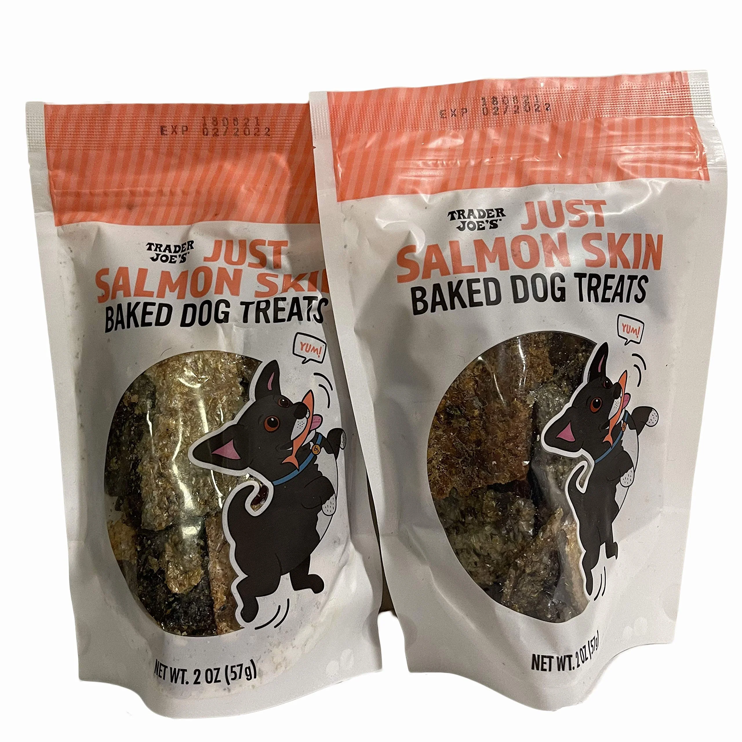Effective Trader Joe's Just Salmon Skin Baked Dog Treats - 2oz Pack of 2 Safe
