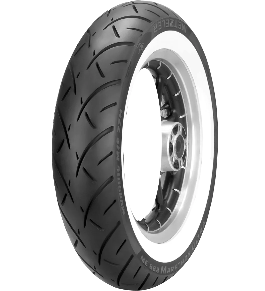 Stylish METZELER Tire - ME 888 Marathon™ Ultra - Rear - MT90B16 - Wide Whitewall - 74H 2408200 Efficient