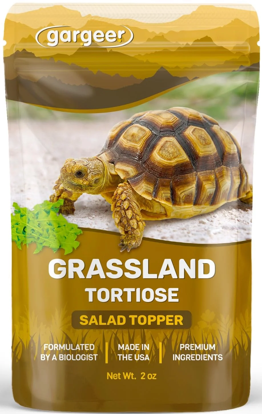 Enhanced Gargeer 2oz Desert Grassland Tortoise Topper – Premium Salad Mix USA Sophisticated