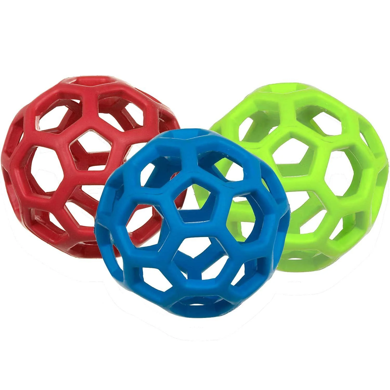 Smooth JW Pet Tough By Nature Hol-ee Roller – Small Breed Pack 2 pcs in Assorted Colors Natural Rubber Toy Fast