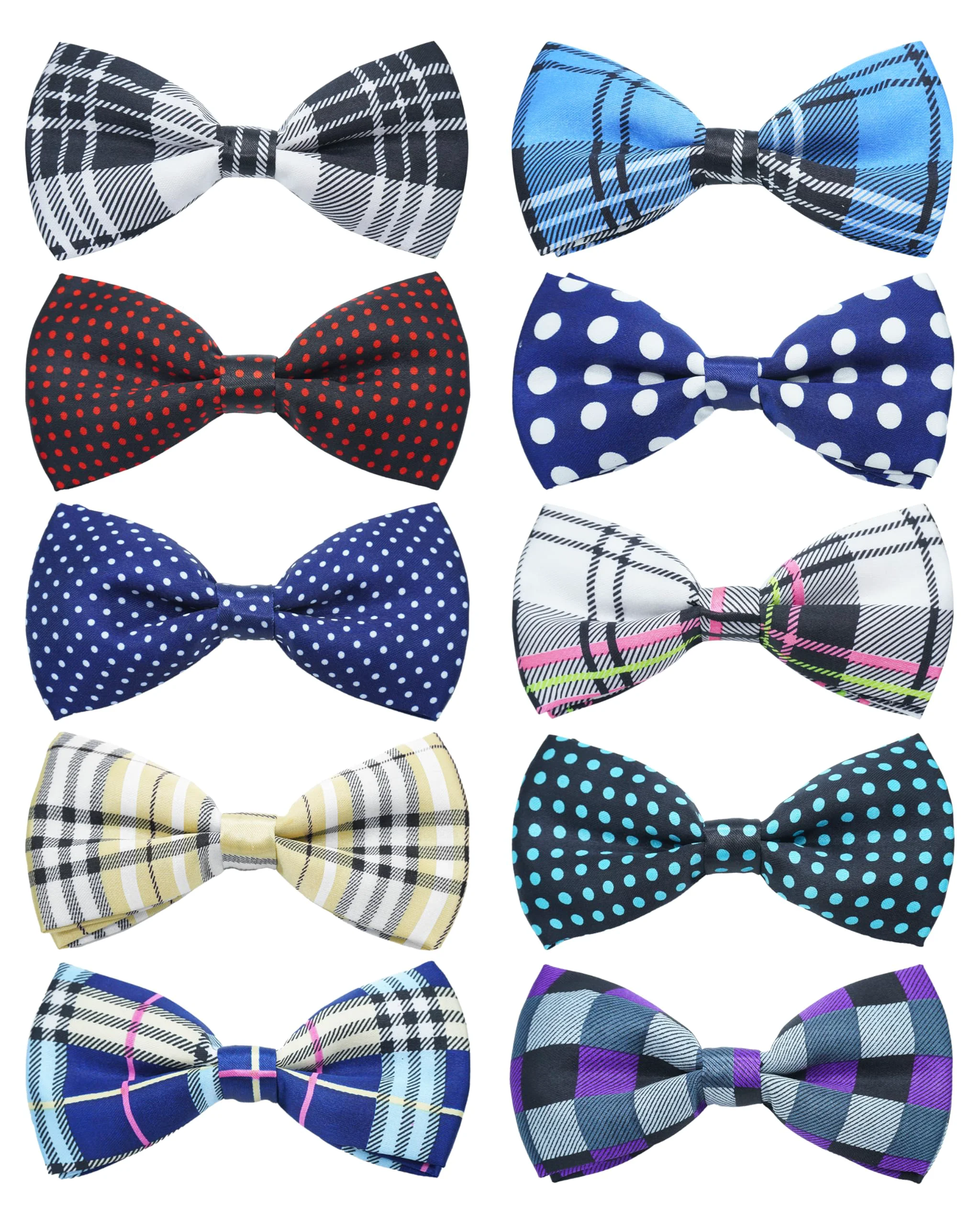 Exclusive PET SHOW 10 Pack Collar Bow Ties for Medium Large Dogs – Assorted Styles Eco-Friendly