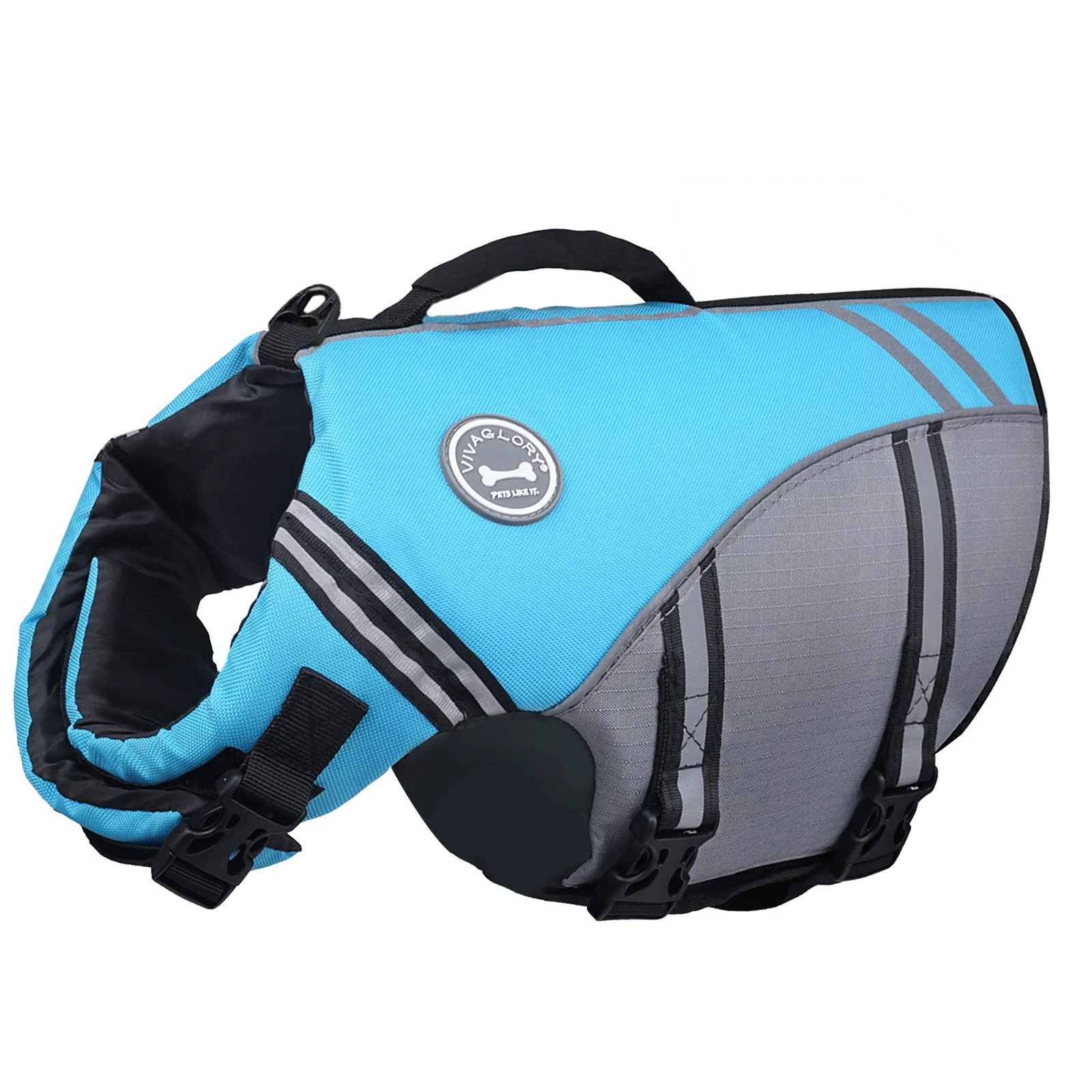 Quality VIVAGLORY Sports Style Dog Life Vest — Unrestricted Movement Buoyancy Safety Secure