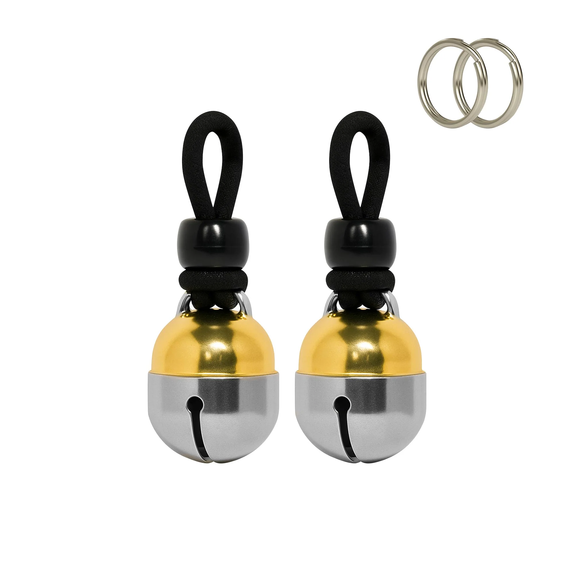 Functional Noble Bells Hand Made in USA Extra Loud Collar Bells for Cats Dogs 2-Pack Specialty
