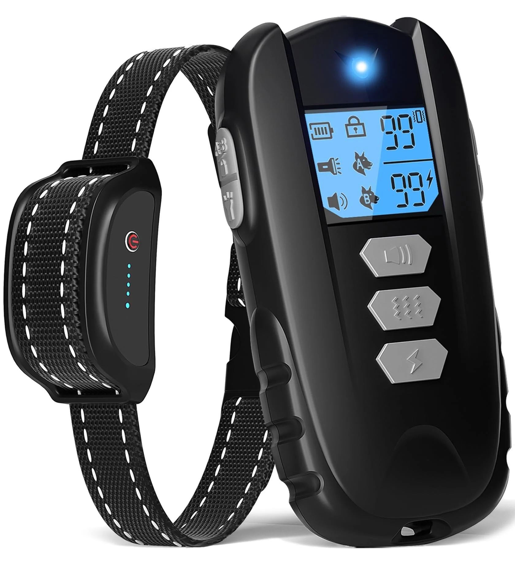 Elite WUJ Dog Training Collar with Remote – Waterproof Adjustable Shock Beep 1–99 Levels Comfortable