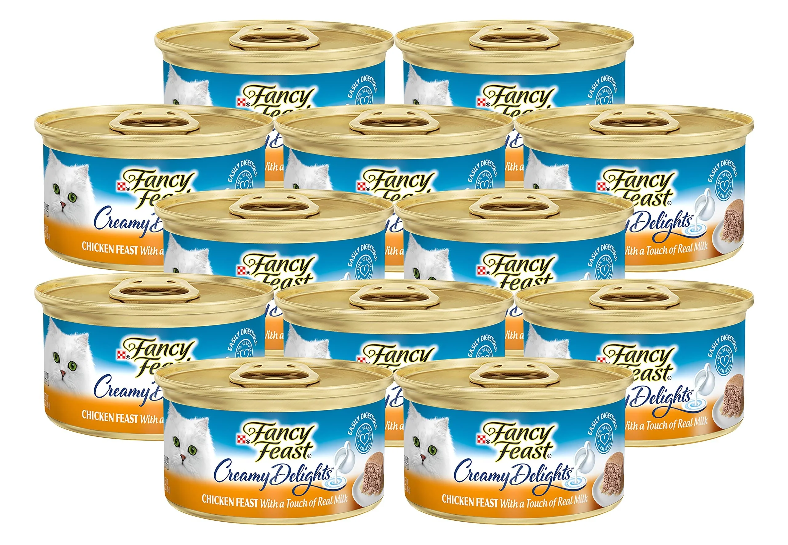 Proven Fancy Feast Creamy Delights Chicken Feast with Milk Wet Cat Food – 3 oz Can Pack of 12 Durable