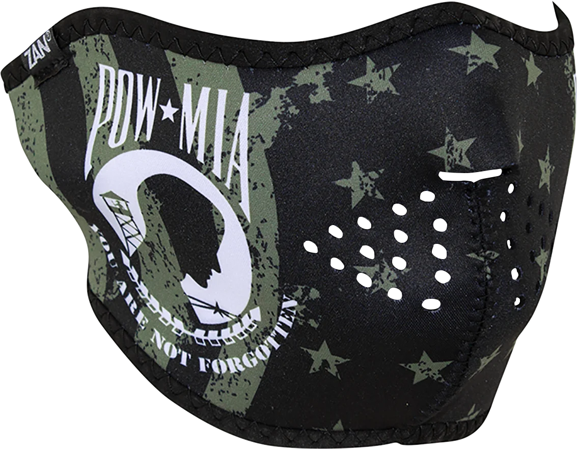 Elegant ZAN HEADGEAR Neoprene Half Mask - POW MIA Flag WNFM612H Selected
