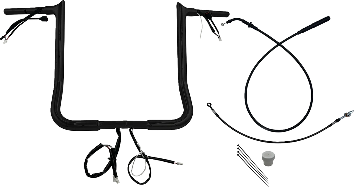 Trusted FAT BAGGERS INC. EZ Install Wired Handlebar Kit - 1-1 4 - Pointed Top - 16 - Black 949016-B Original