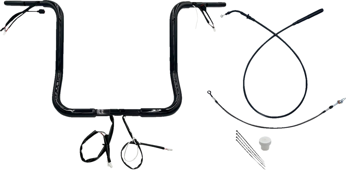 Authentic FAT BAGGERS INC. 1-1 4 EZ Install Round Top Handlebar - 16 - Black 939016-B Trusted